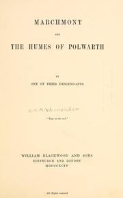 Cover of: Marchmont and the Humes of Polwarth