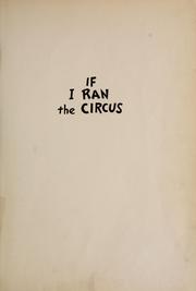 Cover of: If I ran the circus by Dr. Seuss