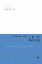 Cover of: Advanced Language Learning by Heidi Byrnes