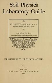 Cover of: Soil physics laboratory guide by Stevenson, W. H.