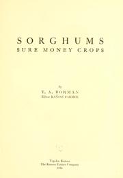 Cover of: Sorghums by Thomas Allen Borman