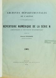 Cover of: Répertoire numérique de la série N: administration et comptabilité départementales