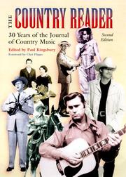 Cover of: The Country Reader: Twenty-Five Years of the Journal of Country Music