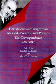 Hartshorne and Brightman on God, process, and persons by Randall E. Auxier