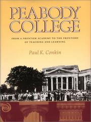 Cover of: Peabody College by Paul Keith Conkin