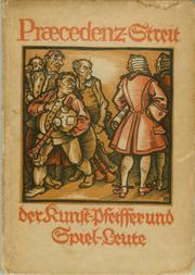 Cover of: Præcedenz-Streit aus "Battalus Der Vorwitzige Musicant": Freyberg 1691.
