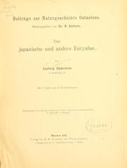Cover of: Über japanische und andere Euryalae by Ludwig Heinrich Philipp Döderlein
