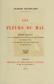 Cover of: Les  fleurs du mal by Charles Baudelaire
