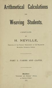 Arithmetical calculations for weaving students