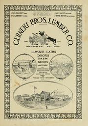 Cover of: Lumber, laths, doors, sash, blinds, moulding and  interior finish, exterior finish brackets, sawed and turned work and pressed wood ornaments, etc. by Gernert Bros. Lumber Co.