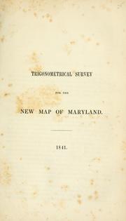 Trigonometrical survey for the new map of Maryland
