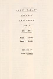 Cover of: Posey County, Indiana marriages.