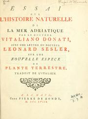 Cover of: Essai sur l'histoire naturelle de la mer Adriatique
