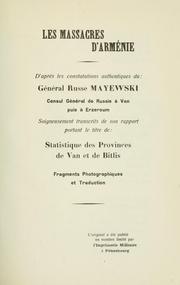 Cover of: Les massacres d'Arménie by Vladimir Feofilovich Maevski