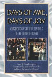 Cover of: Days of Awe, Days of Joy by 