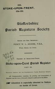 Cover of: Stoke-upon-Trent Parish register: Deanery of Stoke-on-Trent. by 