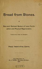 Cover of: Bread from stones by Julius Hensel