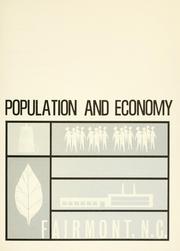 Cover of: Population and economy, Fairmont, N.C. by North Carolina. Division of Community Planning, North Carolina. Division of Community Planning.