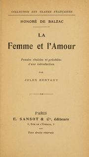 La femme et l'amour by Honoré de Balzac