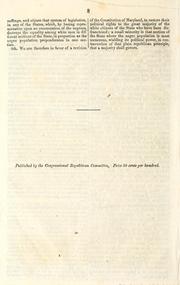 Cover of: Address of Montgomery Blair before the Maryland state Republican convention, at Baltimore, April 26, 1860 by Blair, Montgomery