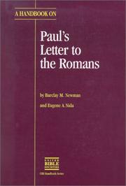 Cover of: A handbook on Paul's letter to the Romans