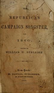 The republican campaign songster for 1860