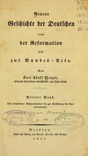 Cover of: Neuere Geschichte der Deutschen von der Reformation bis zur Bundes-Acte