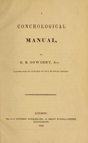 Cover of: A conchological manual