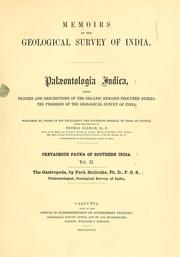 Cover of: Cretaceous fauna of southern India by Geological Survey of India.