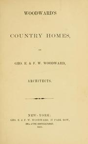 Cover of: Woodward's country homes