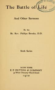 Cover of: battle of life, and other sermons