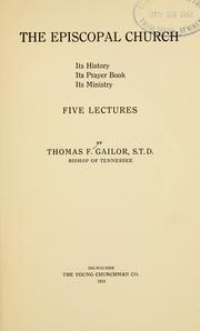 Cover of: The Episcopal church | Thomas Frank Gailor