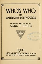 Cover of: Who's who in American Methodism ...