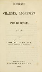 Cover of: Discourses, charges, addresses, pastoral letters, etc. etc.