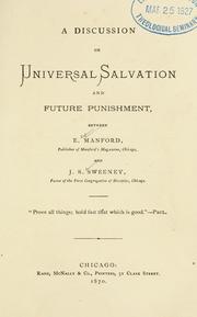 Cover of: A discussion on universal salvation and future punishment
