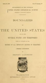 Boundaries of the United States and of the several states and territories