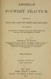 Cover of: American foundry practice by Thomas D. West