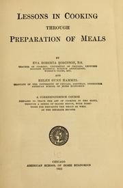 Cover of: Lessons in cooking through preparation of meals