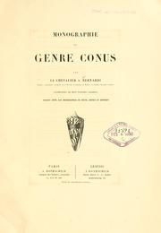 Monographie du genre Conus by A. C. Bernardi