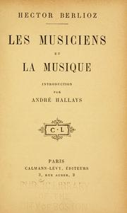 Cover of: Les musiciens et la musique
