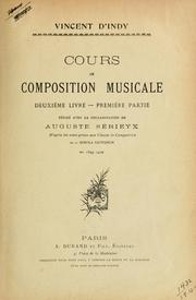 Cover of: Cours de composition musicale by Vincent d'Indy