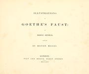 Cover of: Illustrations of Goethe's Faust by Friedrich August Moritz Retzsch