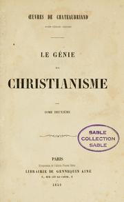 Cover of: Le génie du christianisme. by François-René de Chateaubriand