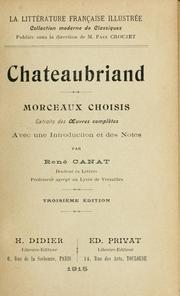 Cover of: Morceaux choisis: extraits des Oeuvres complètes