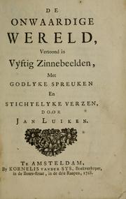 Cover of: De Onwaardige Wereld by Jan Luiken