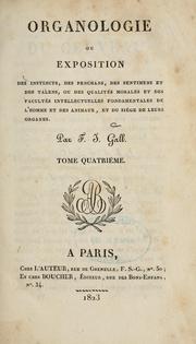 Cover of: Sur l'origine des qualit morales et des facult intellectuelles de l'homme, et sur les conditions de leur manifestion. by F. J. Gall