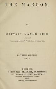 Cover of: The maroon by Mayne Reid, Mayne Reid