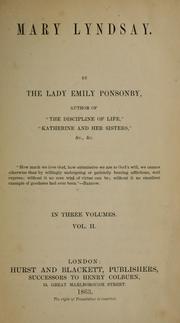 Cover of: Mary Lyndsay. by Ponsonby, Emily Lady