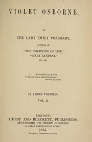 Cover of: Violet Osborne. by Ponsonby, Emily Lady