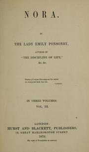 Cover of: Nora. by Ponsonby, Emily Lady